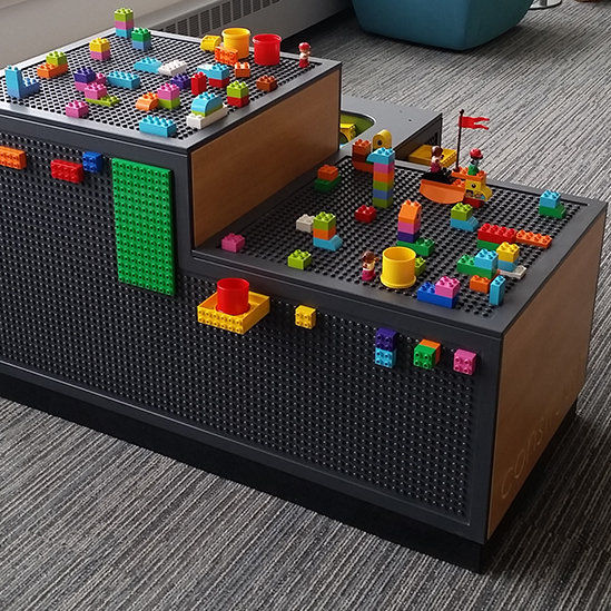 side view of engineering/duplo cube